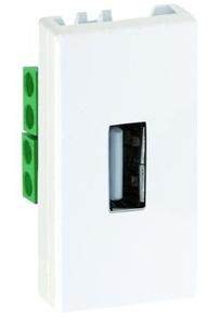 Фото Simon Simon 27 2701090-030 Розетка USB (1 модуль, USB, тип А, под рамку, скрытая установка, белая)