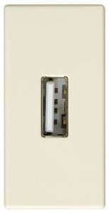 Фото Simon Simon 27 2701090-031 Розетка USB (1 модуль, USB, тип А, под рамку, скрытая установка, слоновая кость)