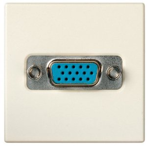 Фото Simon 27 Play 2700091-031 Розетка информационная (VGA, под рамку, скрытая установка, слоновая кость)