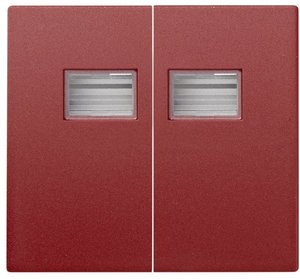 Фото Simon 44 Aqua 4400026-037 Клавиша двойная (подсветка, красная)