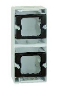 Фото Simon 44 Aqua 4400763-035 Коробка монтажная 2 поста (вертикальная, накладная, IP55)