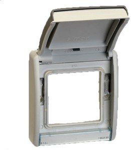 Фото Simon 44 Aqua 4400092-035 Рамка 1 пост (крышка, серый)