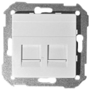 Фото Simon Simon 82 82006-30 Крышка розетки информационной (2хRJ45/RJ12, белая)