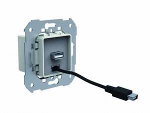 Фото Simon 27 Play 75405-39 Зарядное устройство USB + кабель micro-USB (VGA, механизм, скрытая установка)