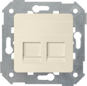 Фото Simon Simon 82 82006-31 Крышка розетки информационной (2хRJ45/RJ12, слоновая кость)