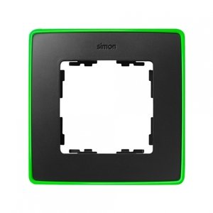 Фото Simon 82 Detail 8201610-260 Рамка 1-постовая (графит/зеленый)