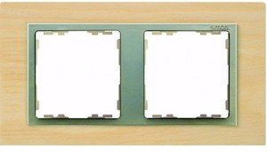 Фото Simon 82 Nature 82927-68 Рамка 2-постовая (клен)