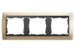 Фото Simon Simon 82 82834-34 Рамка 3-постовая (шампань матовый/графит)