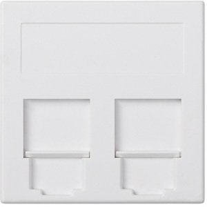 Фото Simon 500 Cima 50000089-030 Адаптер для двух RJ45 (шторки, белый)