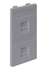 Фото Simon Connect S76B-8 Крышка розетки информационной (2хRJ45, шторки, алюминий)