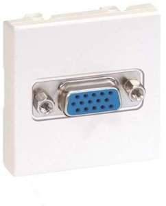Фото Simon Connect K100B-9 Розетка AV (VGA, под рамку, скрытая установка, белая)
