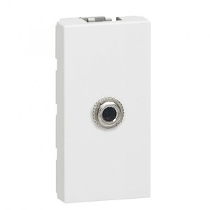 Фото Simon Connect K123B-9 Розетка AV (1 модуль, Jack 3.5, под рамку, скрытая установка, белая)