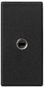Фото Simon Connect K123B-14 Розетка AV (1 модуль, Jack 3.5, под рамку, скрытая установка, графит)