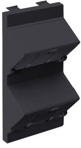 Фото Simon Connect S80B-14 Крышка розетки информационной (2хRJ45, наклонная, шторки, графит)