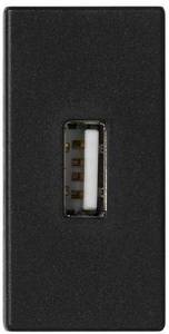 Фото Simon Connect K128B-14 Розетка USB (1 модуль, USB, под рамку, скрытая установка, графит)