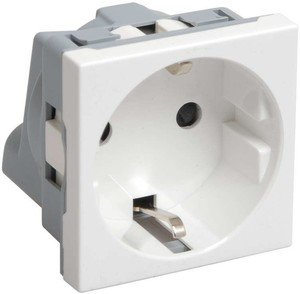 Фото Simon Connect K01-6 Розетка одиночная (16 А, з/к, под рамку, скрытая установка, красная)