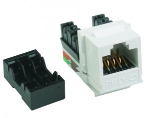 Фото Simon CJ545U Коннектор (RJ45, cat.5, UTP, механизм, скрытая установка)