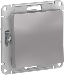 Фото Schneider Electric AtlasDesign ATN000311 Выключатель одноклавишный (10 А, под рамку, скрытая установка, алюминий)