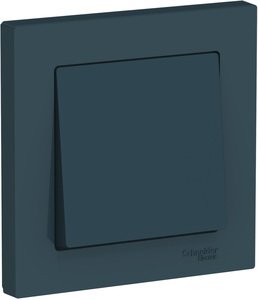 Фото Schneider Electric AtlasDesign ATN000812 Выключатель одноклавишный (10 А, в сборе, скрытая установка, изумруд)