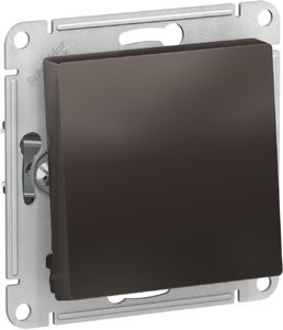 Фото Schneider Electric AtlasDesign ATN000661 Переключатель одноклавишный (10 А, под рамку, скрытая установка, мокко)