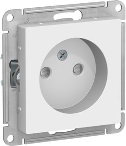 Фото Schneider Electric AtlasDesign ATN000149 Розетка без заземляющего контакта (16 А, под рамку, шторки, скрытая установка, белая)
