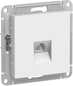 Фото Schneider Electric AtlasDesign ATN000181 Розетка телефонная (RJ11, под рамку, скрытая установка, белая)