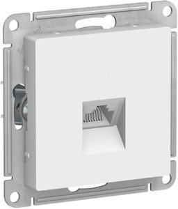 Фото Schneider Electric AtlasDesign ATN000183 Розетка компьютерная (RJ45, под рамку, скрытая установка, белая)