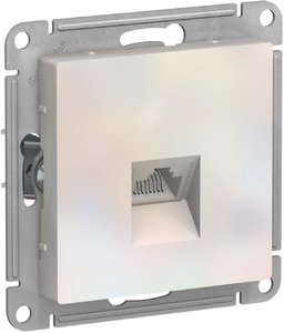 Фото Schneider Electric AtlasDesign ATN000483 Розетка компьютерная (RJ45, под рамку, скрытая установка, жемчуг)