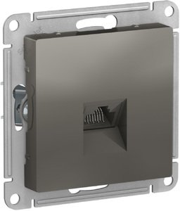 Фото Schneider Electric AtlasDesign ATN000983 Розетка компьютерная (RJ45, под рамку, скрытая установка, сталь)