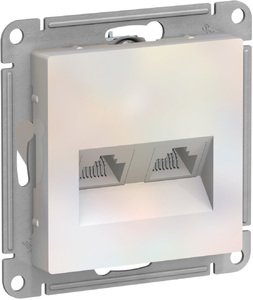 Фото Schneider Electric AtlasDesign ATN000485 Розетка компьютерная (2xRJ45, под рамку, скрытая установка, жемчуг)