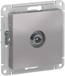 Фото Schneider Electric AtlasDesign ATN000391 Розетка телевизионная оконечная (TV, под рамку, скрытая установка, алюминий)