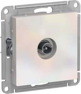 Фото Schneider Electric AtlasDesign ATN000491 Розетка телевизионная оконечная (TV, под рамку, скрытая установка, жемчуг)