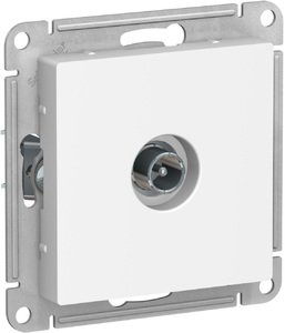 Фото Schneider Electric AtlasDesign ATN000192 Розетка телевизионная проходная (TV, под рамку, скрытая установка, белая)