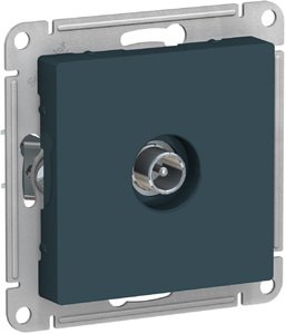 Фото Schneider Electric AtlasDesign ATN000892 Розетка телевизионная проходная (TV, под рамку, скрытая установка, изумруд)