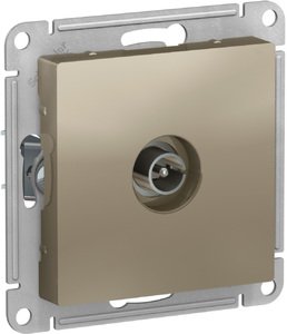 Фото Schneider Electric AtlasDesign ATN000593 Розетка телевизионная (TV, "звезда", под рамку, скрытая установка, шампань)