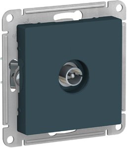 Фото Schneider Electric AtlasDesign ATN000893 Розетка телевизионная (TV, "звезда", под рамку, скрытая установка, изумруд)
