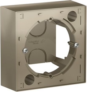 Фото Schneider Electric AtlasDesign ATN000500 Коробка для наружного монтажа (вертикальная, шампань)