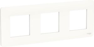 Фото Schneider Electric Unica Studio NU200618 Рамка 3-постовая/6-модульная (универсальная, белая)