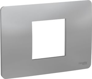 Фото Schneider Electric Unica Studio NU210230 Рамка 2-модульная (горизонтальная, алюминий)