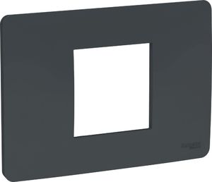 Фото Schneider Electric Unica Studio NU210254 Рамка 2-модульная (горизонтальная, антрацит)