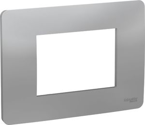 Фото Schneider Electric Unica Studio NU210330 Рамка 3-модульная (горизонтальная, алюминий)