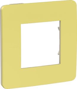 Фото Schneider Electric Unica Studio Color NU280212 Рамка 1-постовая/2-модульная (универсальная, зеленое яблоко/бежевая)