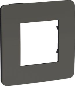 Фото Schneider Electric Unica Studio Color NU280222 Рамка 1-постовая/2-модульная (универсальная, дымчато-серая/антрацит)