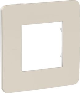 Фото Schneider Electric Unica Studio Color NU280224 Рамка 1-постовая/2-модульная (универсальная, шампань/белая)