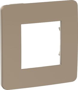 Фото Schneider Electric Unica Studio Color NU280227 Рамка 1-постовая/2-модульная (универсальная, песочная/бежевая)