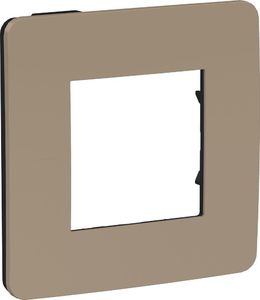 Фото Schneider Electric Unica Studio Color NU280228 Рамка 1-постовая/2-модульная (универсальная, песочная/антрацит)