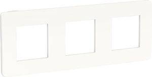 Фото Schneider Electric Unica Studio Color NU280618 Рамка 3-постовая/6-модульная (универсальная, белая)