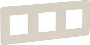 Фото Schneider Electric Unica Studio Color NU280624 Рамка 3-постовая/6-модульная (универсальная, шампань/белая)
