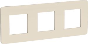 Фото Schneider Electric Unica Studio Color NU280644 Рамка 3-постовая/6-модульная (универсальная, бежевая)