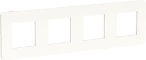 Фото Schneider Electric Unica Studio Color NU280818 Рамка 4-постовая/8-модульная (универсальная, белая)